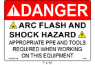 7" x 10" | Danger Appropriate PPE and Tools Required | ANSI Label