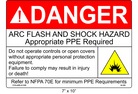 7" x 10" | Danger Do Not Operate Controls | ANSI Arc Flash Labels