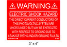 3" x 4" | Direct Current Conductors | Solar Warning Placards