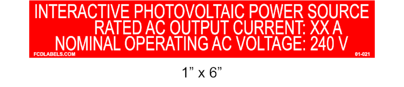 1" x 6" | Interactive Photovoltaic Power Source| Custom Solar Placards