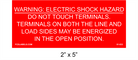 2" x 5" | Do Not Touch Terminals | Solar Warning Placard