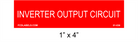 1" x 4" | Inverter Output Circuit | PV System Placards