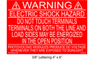 3" x 4" | Do Not Touch Terminals - Exposed To Sunlight | Solar Warning Placard