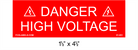 1.5" x 4.5" | Danger High Voltage | PV System Placards