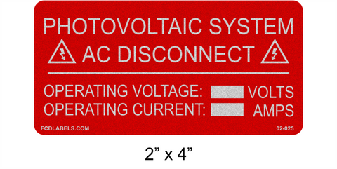 Labels - AC Disconnect – FCDLabels