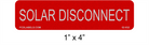 Reflective 1" x 4" | Solar Disconnect | Solar System Labeling