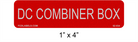 Reflective 1" x 4" | DC Combiner Box | Solar Warning Labels