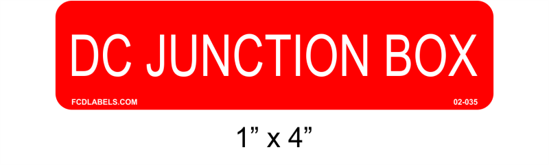 Labels - Junction Box – FCDLabels