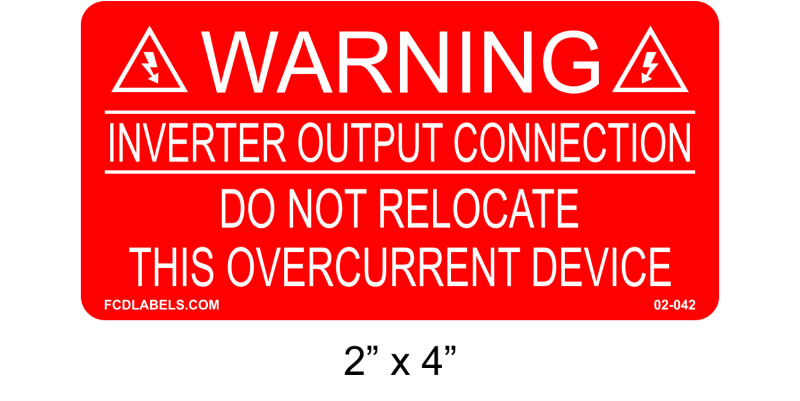 Generic Inverter Warning Signs Labels - Inverter – FCDLabels