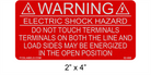 2" x 4" Reflective | Do Not Touch Terminals | Solar Warning Labels