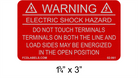 1.75" x 3" Reflective | Do Not Touch Terminals | Solar Warning Labels