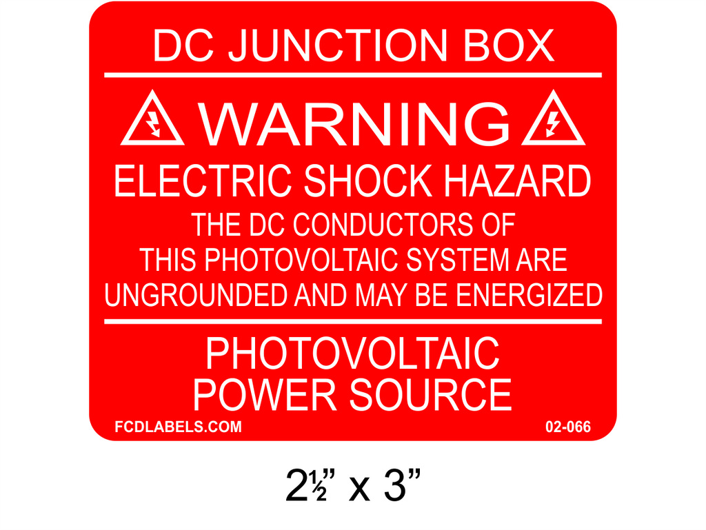 Labels - Junction Box – FCDLabels