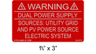 1.75" x 3" Reflective | Dual Power Supply | Solar Warning Labels