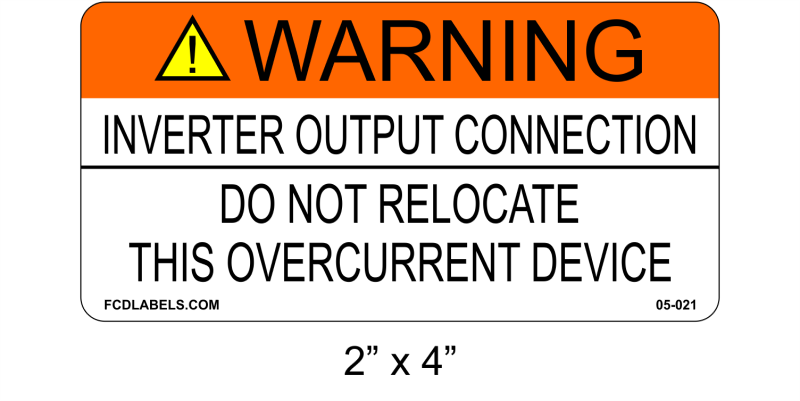 A Inverter Label Labels - Inverter – FCDLabels
