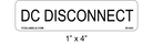 ANSI 1" x 4" | DC Disconnect | Solar System Labeling