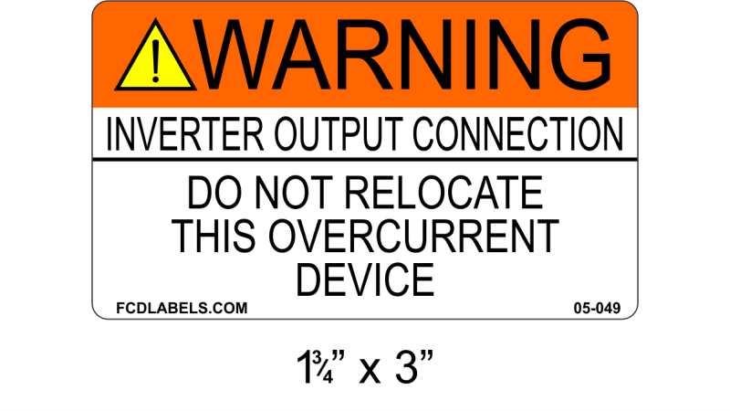 A Inverter Label Labels - Inverter – FCDLabels