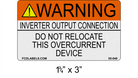 Reflective ANSI 1.75" x 3" | Inverter Output Connection | Solar Warning Labels