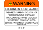 3" x 4" | Direct Current Conductors | Aluminum Warning Signs