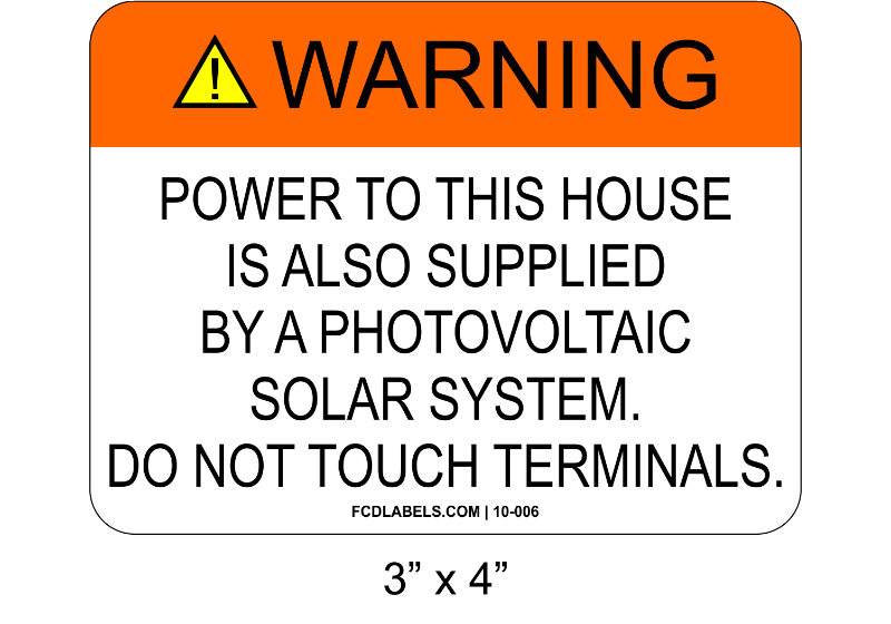3" x 4" | Power To This House | Aluminum Warning Signs