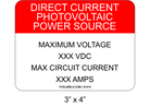 3" x 4" | Direct Current Photovoltaic Power Source | Custom Solar Signage