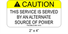 2" x 4" | Alternate Source of Power | Solar Caution Signs