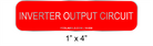 1" x 4" | Inverter Output Circuit | PV System Aluminum Signs