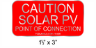 1" x 4" | Solar PV Point of Connection | Aluminum Caution Signs