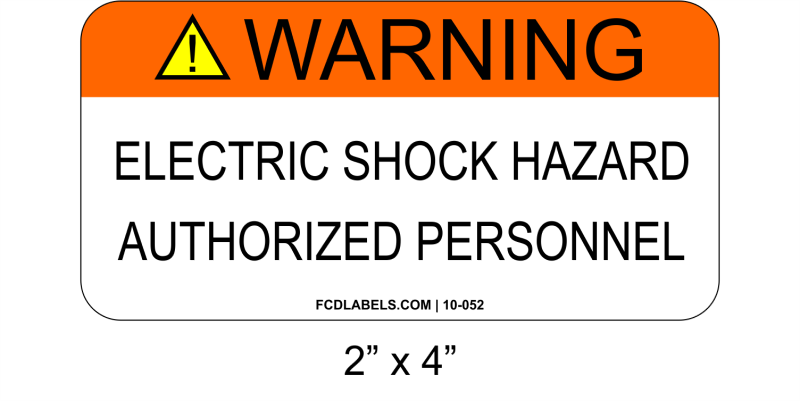 2" x 4" | Authorized Personnel | Aluminum Warning Sign