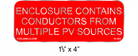 1.5" x 4" | Conductors from multiple PV sources | Solar Signs