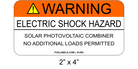 2" x 4" | Solar Photovoltaic Combiner | Aluminum Warning Signs