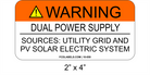 2" x 4" | Dual Power Supply | Solar Warning Sign