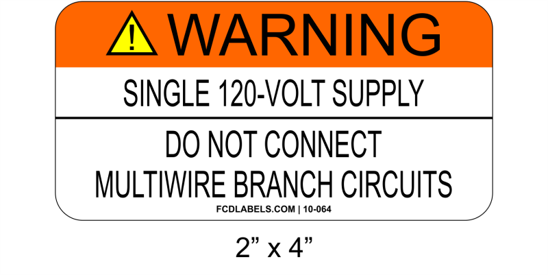 2" x 4" | Single 120-VOLT Supply | Solar Warning Signs