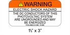 1.5" x 3" | The DC Conductors | Solar Warning Signs