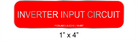 1" x 4" | Inverter Input Circuit | Solar Aluminum Signs