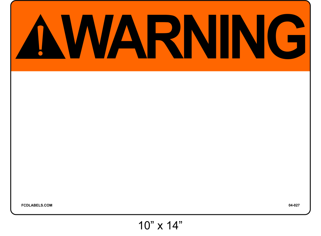 Custom 10" x 14" | ANSI Warning Labels