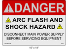 Reflective 10" x 14" | Danger Disconnect Main Power | ANSI Label