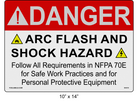 Reflective 10" x 14" | Danger Refer to NFPA 70E | ANSI Label