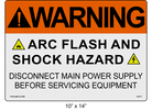 Reflective 10" x 14" | Warning Disconnect Main Power | ANSI Label