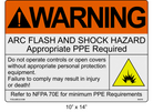 Reflective 10" x 14" | Warning Do Not Operate Controls | ANSI Arc Flash Labels