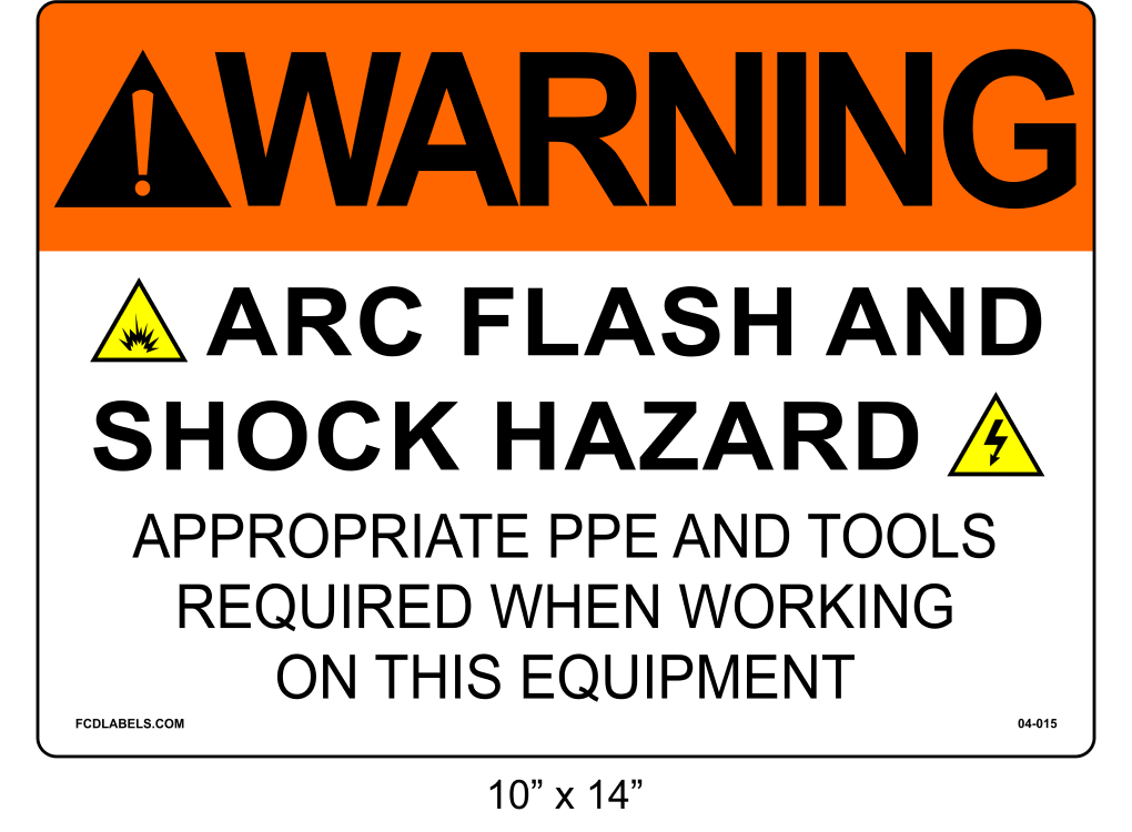 Reflective 10" x 14" | Warning Appropriate PPE and Tools Required | ANSI Label