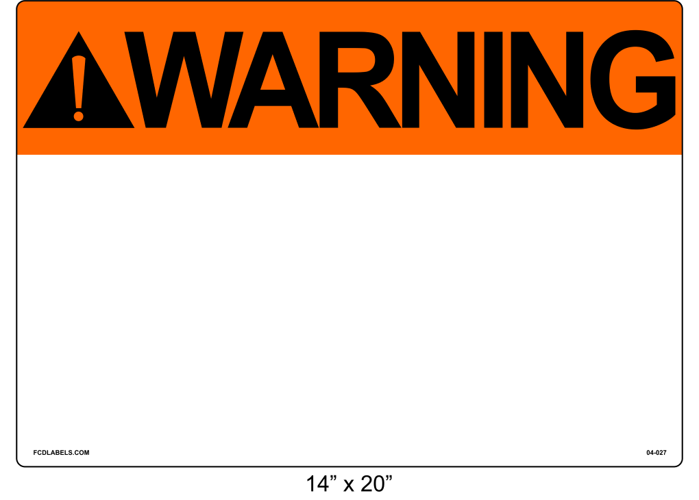 Custom 14" x 20" | ANSI Warning Labels