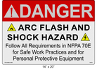Reflective 14" x 20" | Danger Refer to NFPA 70E | ANSI Label