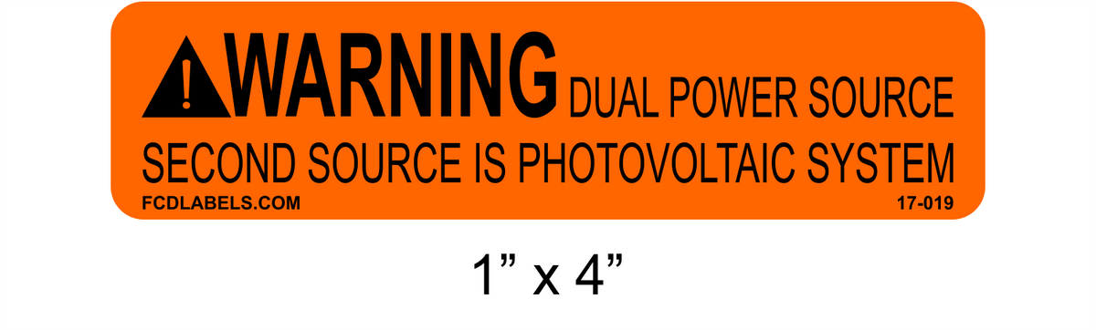 DUAL POWER SOURCE SECOND SOURCE IS PHOTOVOLTAIC SYSTEM - ORANGE & BLACK ...