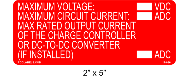 High Current Label Custom - Labels – FCDLabels
