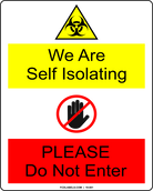 COVID-19 | SELF ISOLATING SIGN