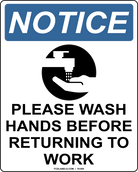COVID-19 | PLEASE WASH HANDS BEFORE RETURNING TO WORK