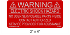 Reflective 2" x 4" | Contact Authorized Service Provider | Solar Warning Labels