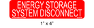 1" x 4" | Energy Storage System Disconnect | Energy Storage System Labels