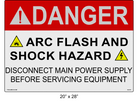 Reflective 20" x 28" | Danger Disconnect Main Power | ANSI Label