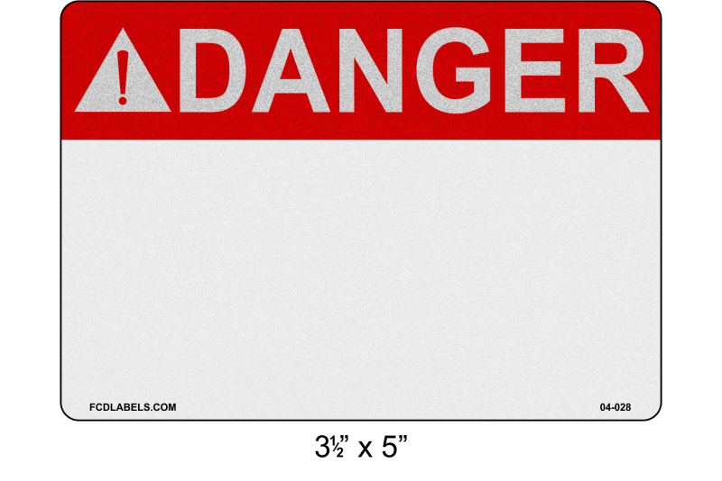 Custom Reflective 3.5" x 5" | ANSI Danger Labels
